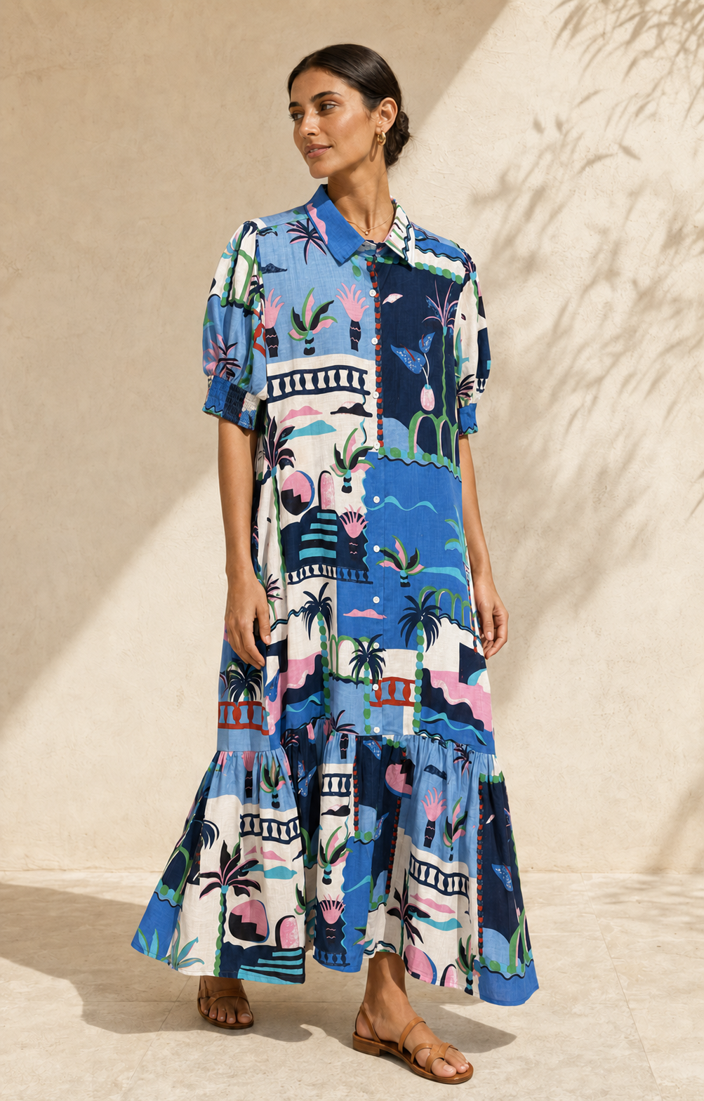 Casa Dali Maxi Dress in Blue