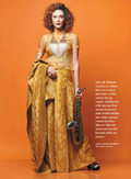 Golden Yellow Tussar Georgette Benarasi Skirt Set
